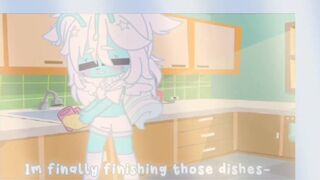 Cyan is washing dishes as she soils her diaper, ScatKings.com Scat Porn 21 ScatKings.com Scat Porn